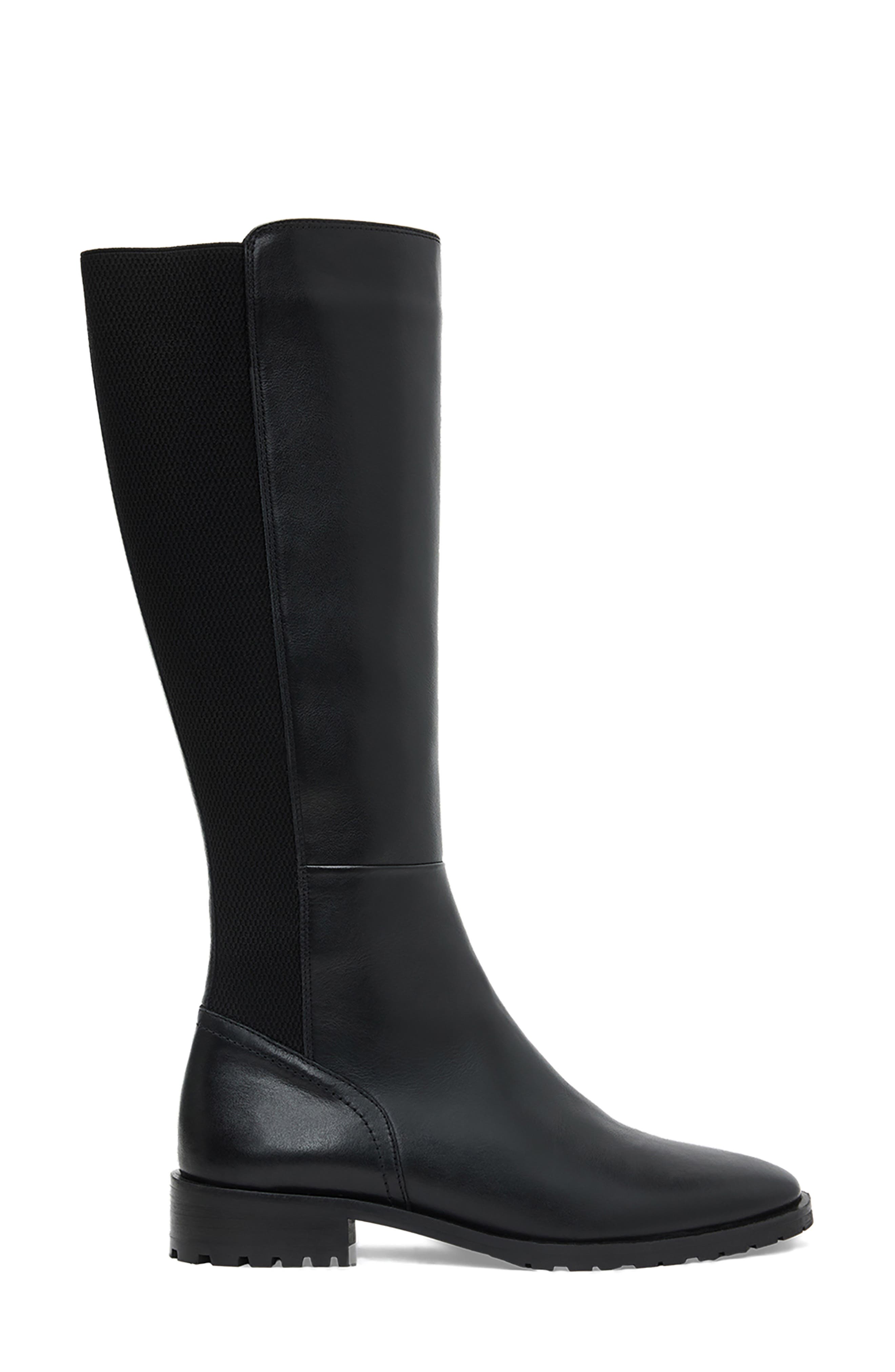Romello Waterproof Knee High Boot, Alternate, color, BLACK LEATHER