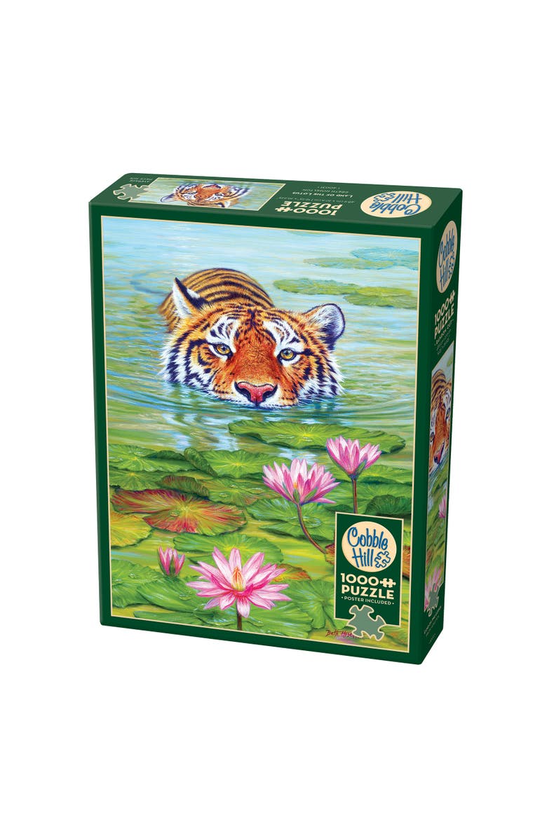 Cobble Hill Hill 1000 Piece Puzzle Land Of The Lotus Reference Poster Included, Main, color, Multicolored