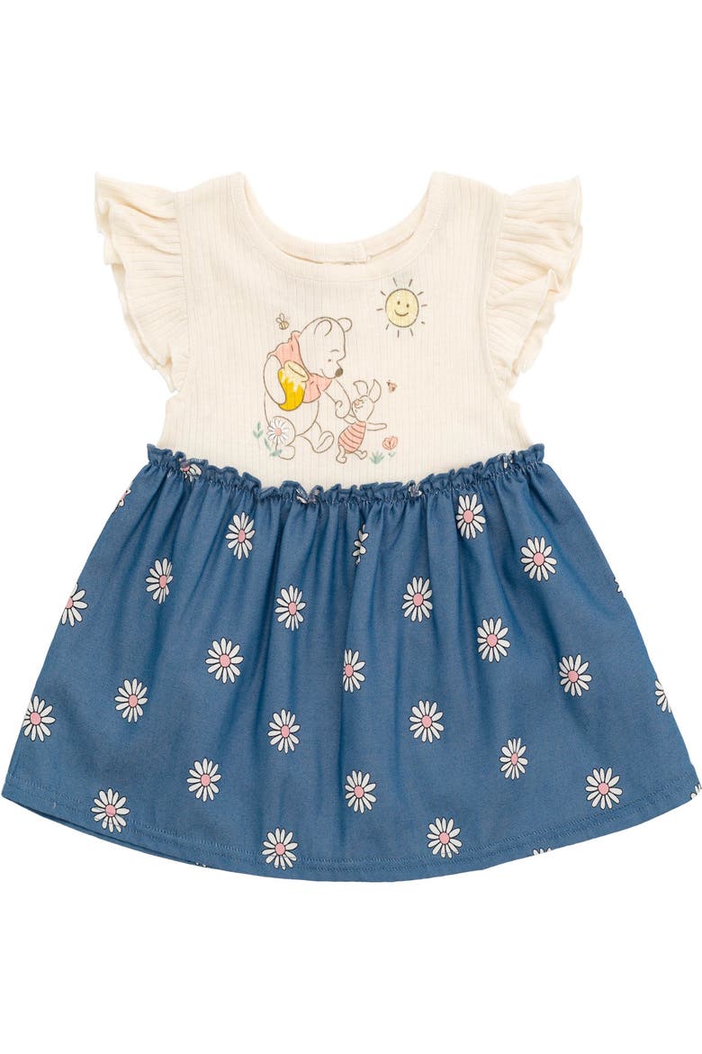 Winnie the Pooh 2-Piece Dress and Diaper Cover Set, Alternate, color, Pooh Piglet Blue