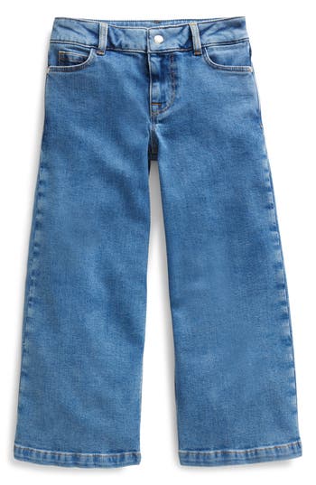 Mini Boden Kids' Wide Leg Jeans In Blue