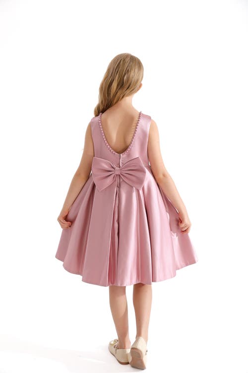 Tulleen Hampton Double Bow Dress In Pink