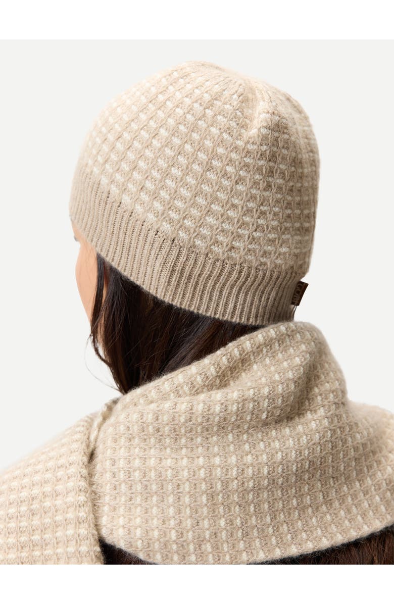 Gobi Cashmere Cashmere Waffle Knit Hat, Alternate, color, Warm Grey