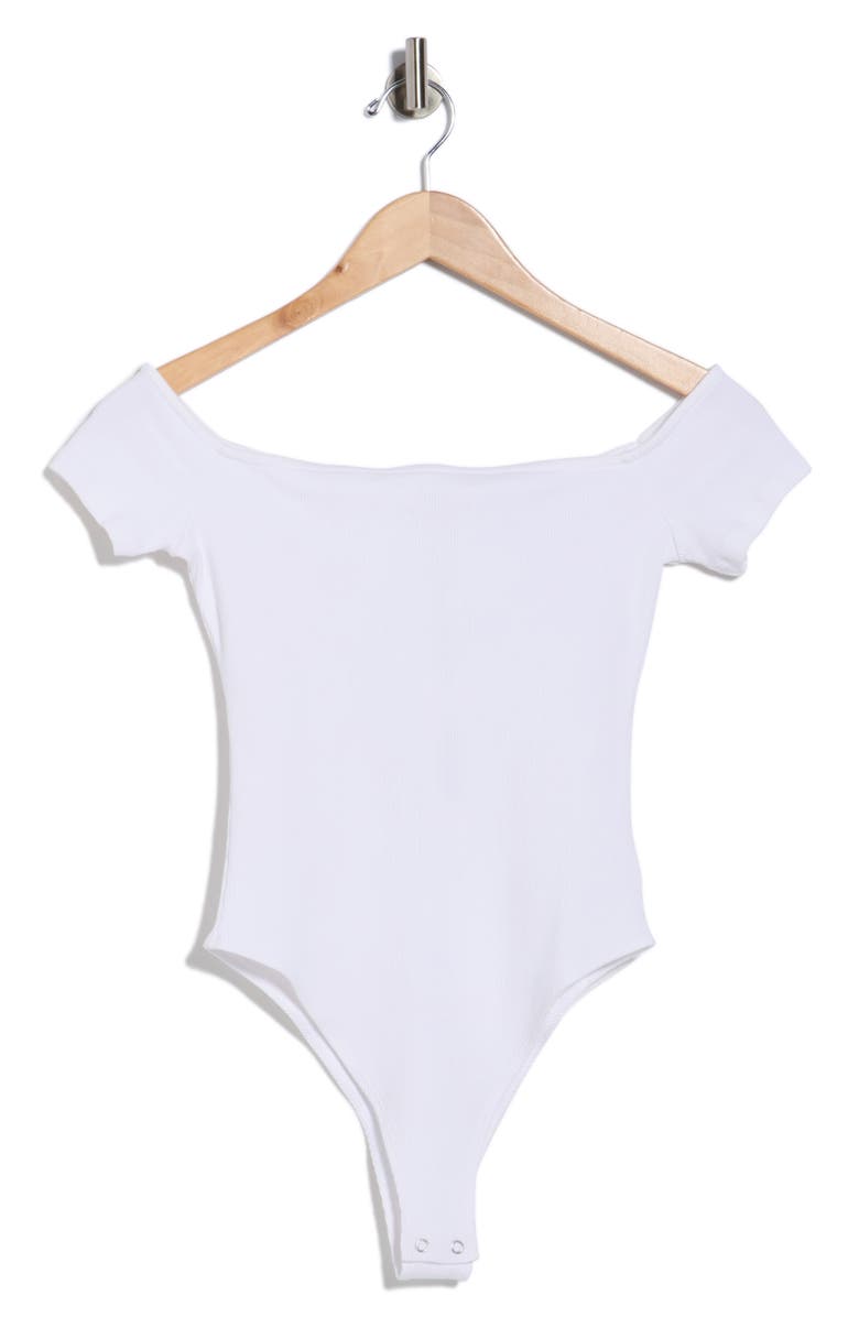 L'AGENCE Adana Off the Shoulder Bodysuit, Main, color, White