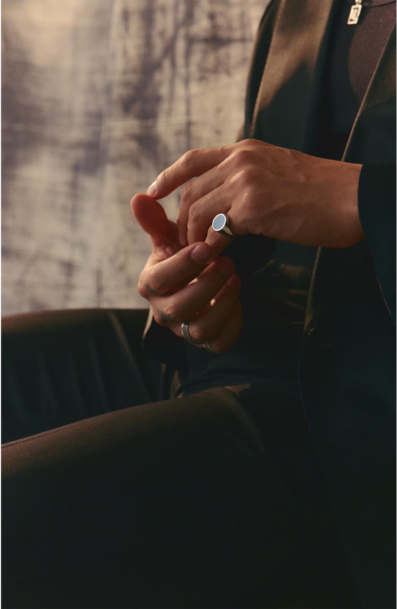 LOUPN Black Onyx Signet Ring, Alternate, color, Black