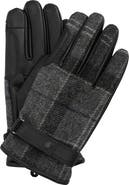 Barbour Newbrough Waterproof Tartan Mixed Media Gloves