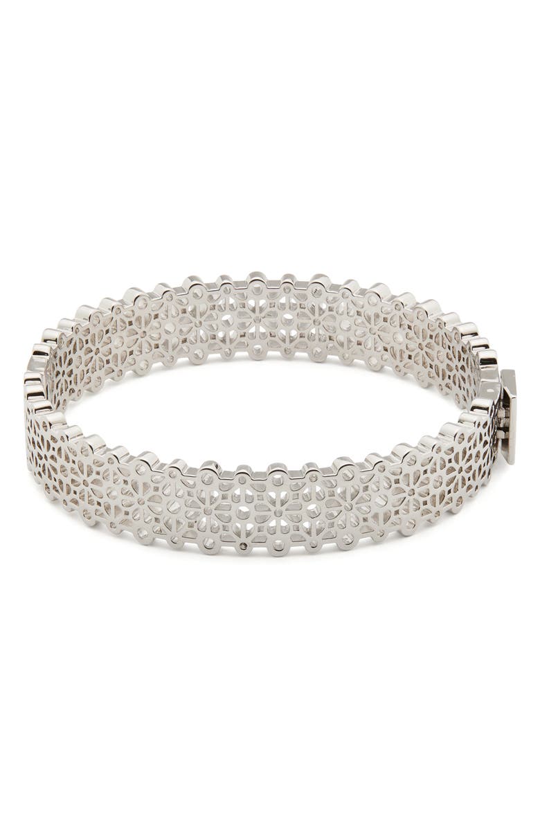 Kate Spade New York Thin Bangle, Main, color, Silver