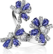 Hueb Botanica Sapphire & Diamond Open Ring