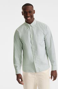 Lands' End Traditional Fit Comfort-First Sail Rigger Oxford Shirt