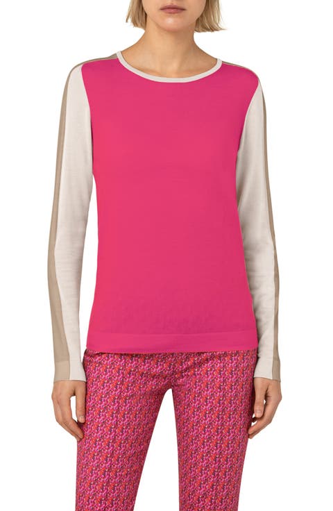 Colorblock Wool Sweater