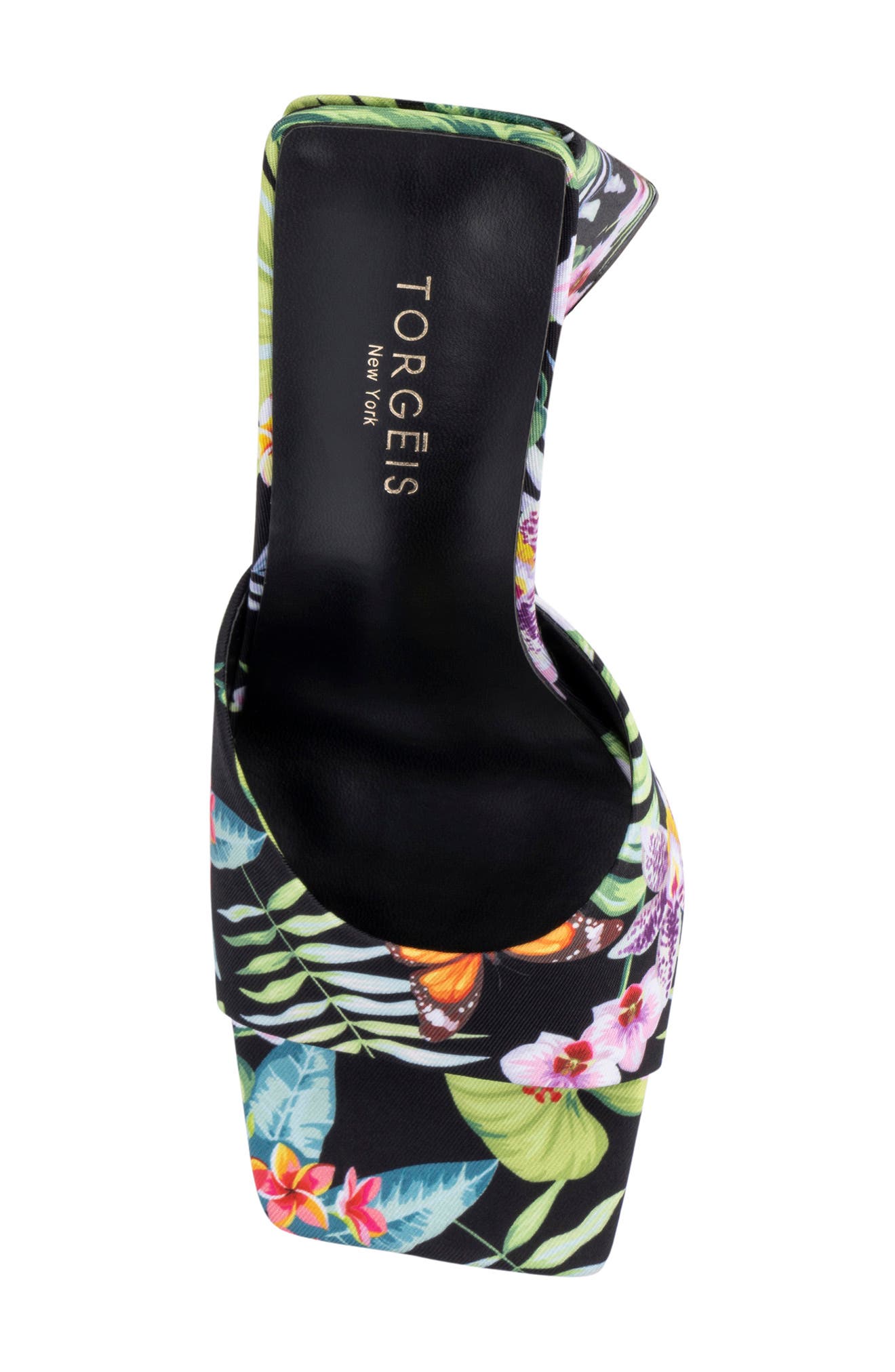 TORGEIS Paradise Tropical Print Block Heel Sandal, Alternate, color, 