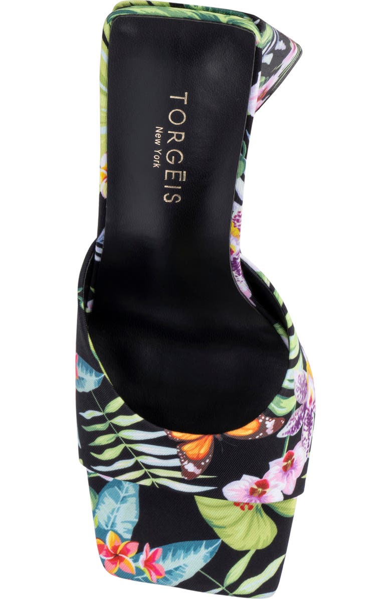 TORGEIS Paradise Tropical Print Block Heel Sandal, Alternate, color,