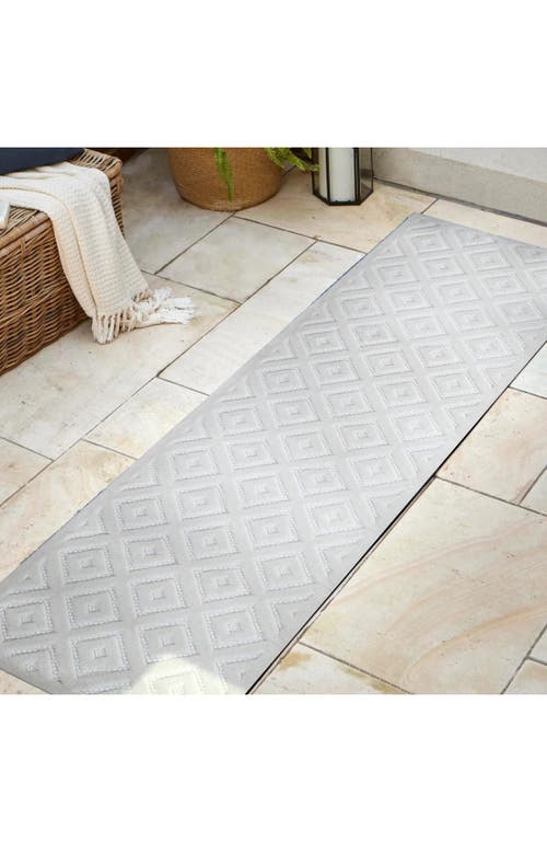 Jonathan Y Portmany Neutral Diamond Trellis Indoor/outdoor Area Rug In White