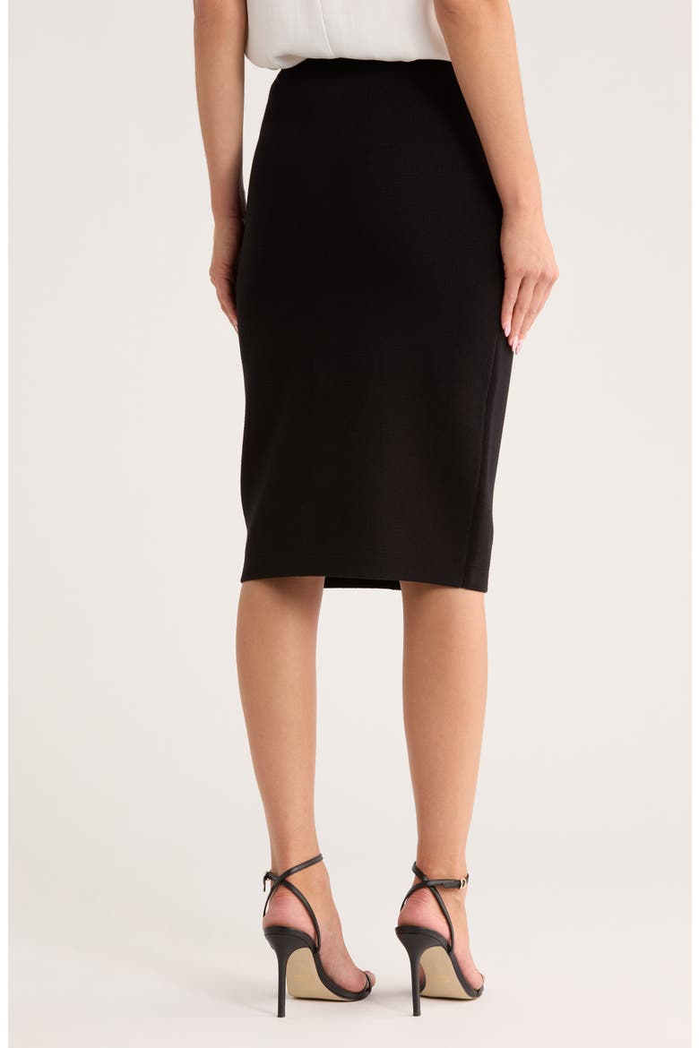 Amira Knit Pencil Skirt, Alternate, color, BLACK/ GOLD ROSE