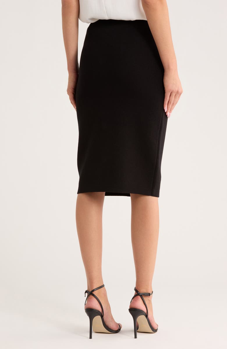 L'AGENCE Amira Knit Pencil Skirt, Alternate, color, Black/ Gold Rose