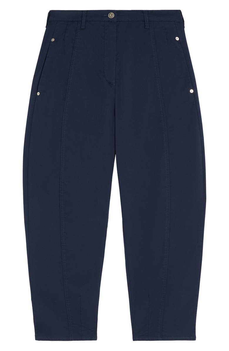 MM by Max Mara Etere Stretch Cotton Straight Leg Pants, Alternate, color, Navy