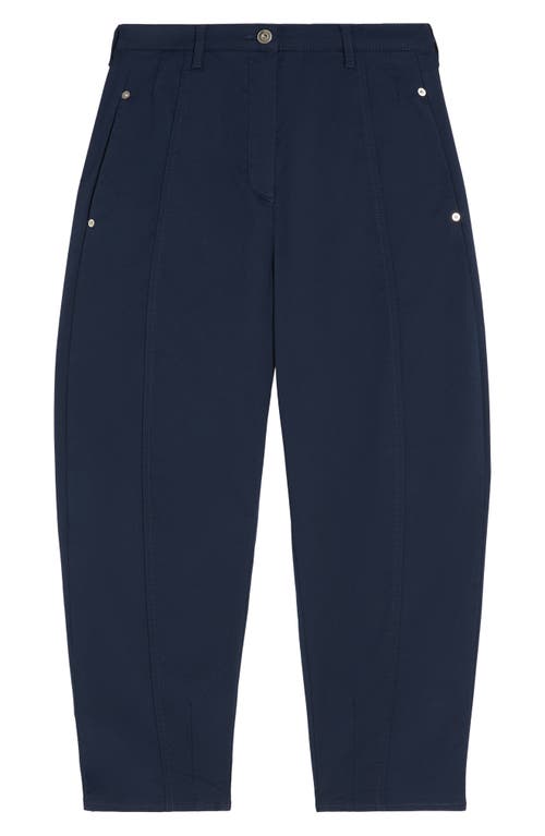 Weekend Max Mara Etere Stretch Cotton Straight Leg Pants In Blue