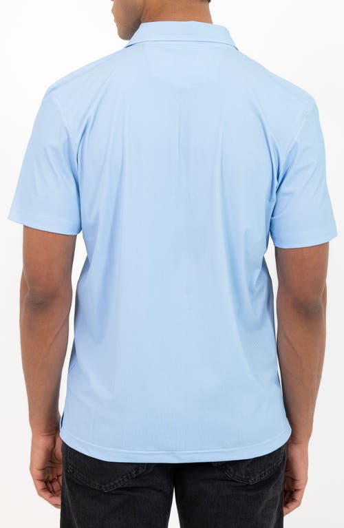 Pino By Pinoporte Short Sleeve Stretch Polo In Light Blue