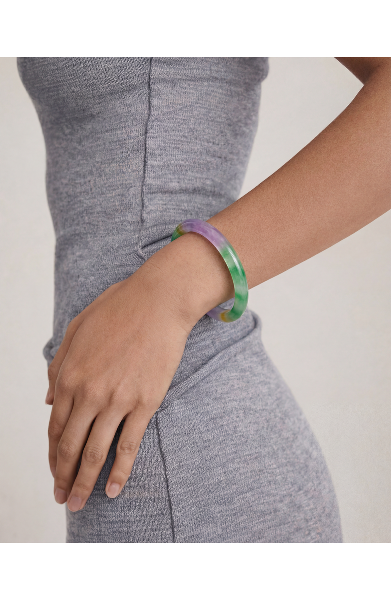 seree Lavender Field Multicolor Jade Stone Bangle, Alternate, color, Multicolor