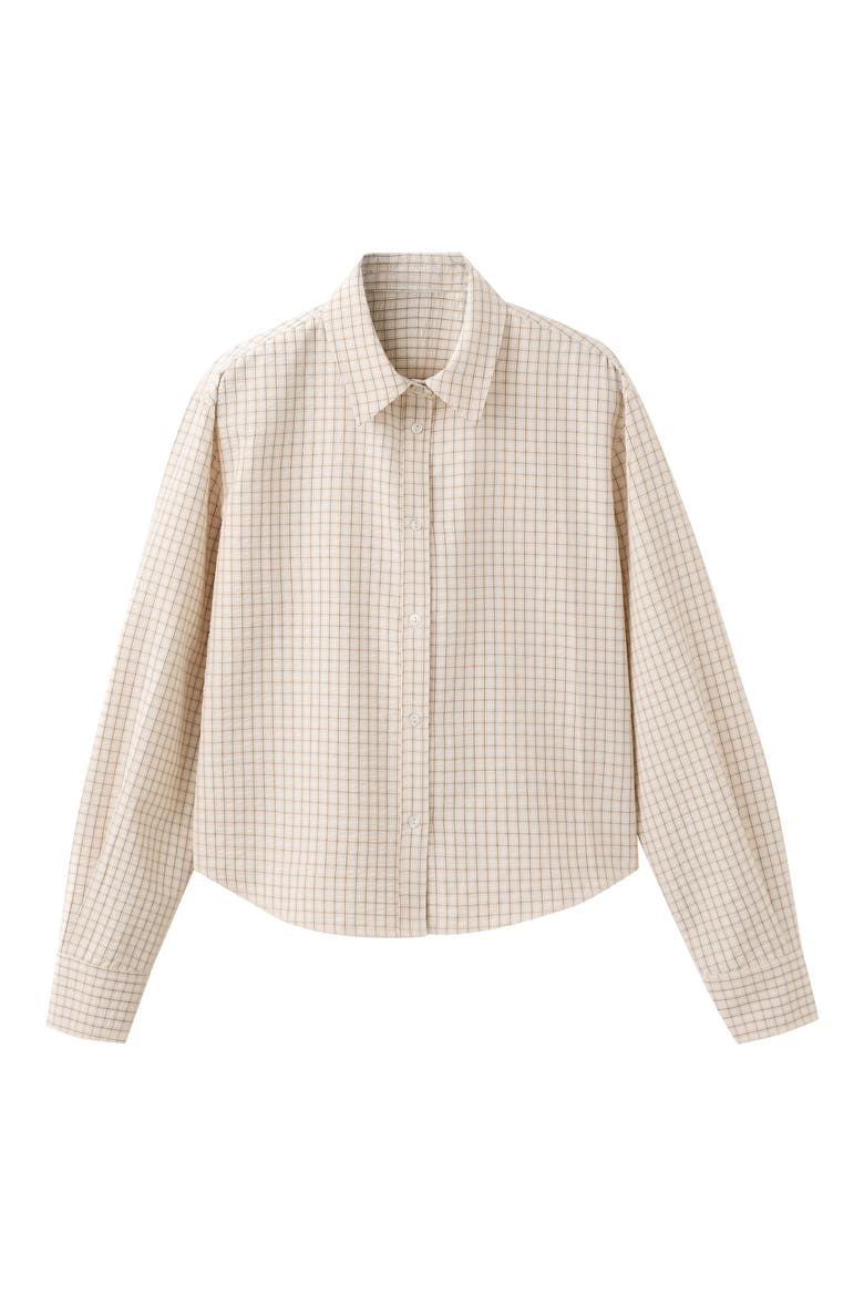 Checked Shirt, Main, color, BROWN