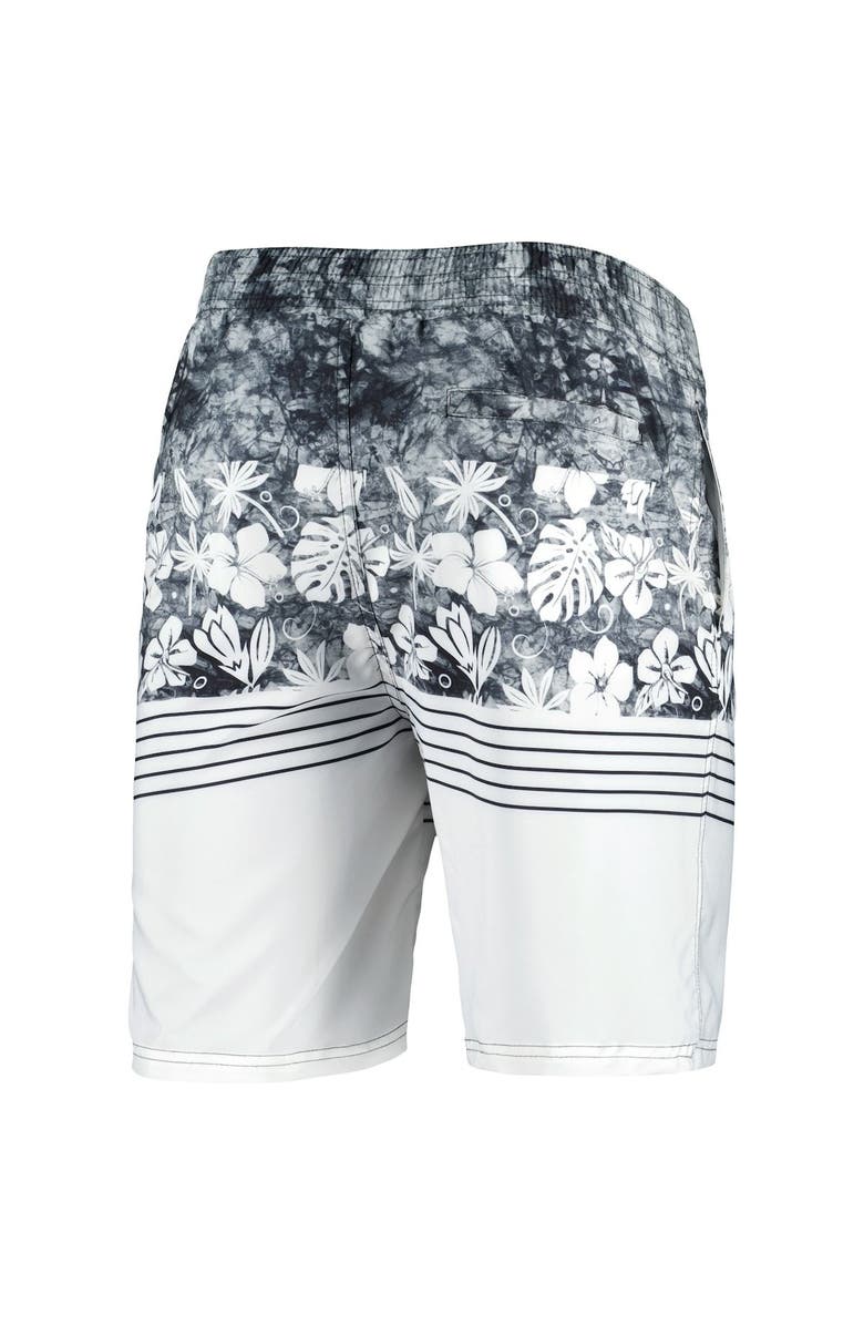 G-III SPORTS BY CARL BANKS Men's G-III Sports by Carl Banks Black/White Pittsburgh Steelers Ocean Tide Swim Trunks, Alternate, color, 