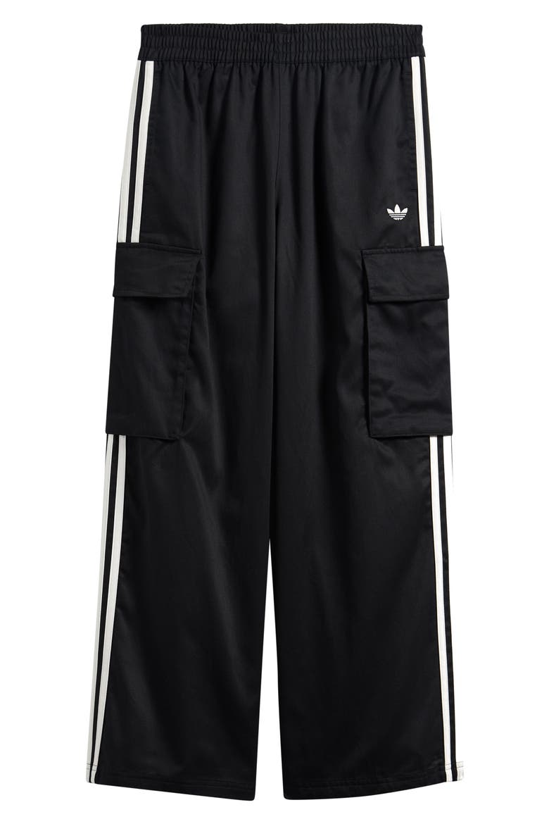 Kids' 3-Stripes Cargo Pants, Main, color, BLACK
