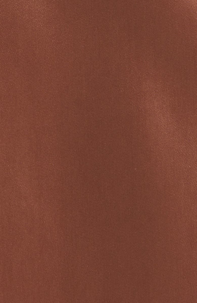 MM6 Maison Margiela V-Neck Midi Dress, Alternate, color, Light Brown