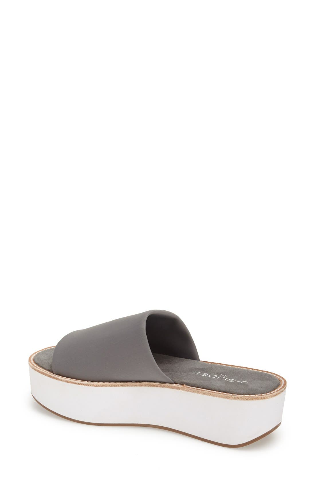 'Blinky' Flatform Slide Sandal, Alternate, color, GREY LYCRA