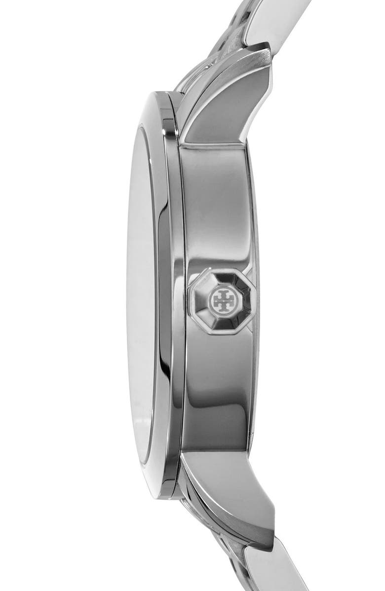 Tory Burch 'Tory' Large Round Bracelet Watch, 37mm, Alternate, color, 