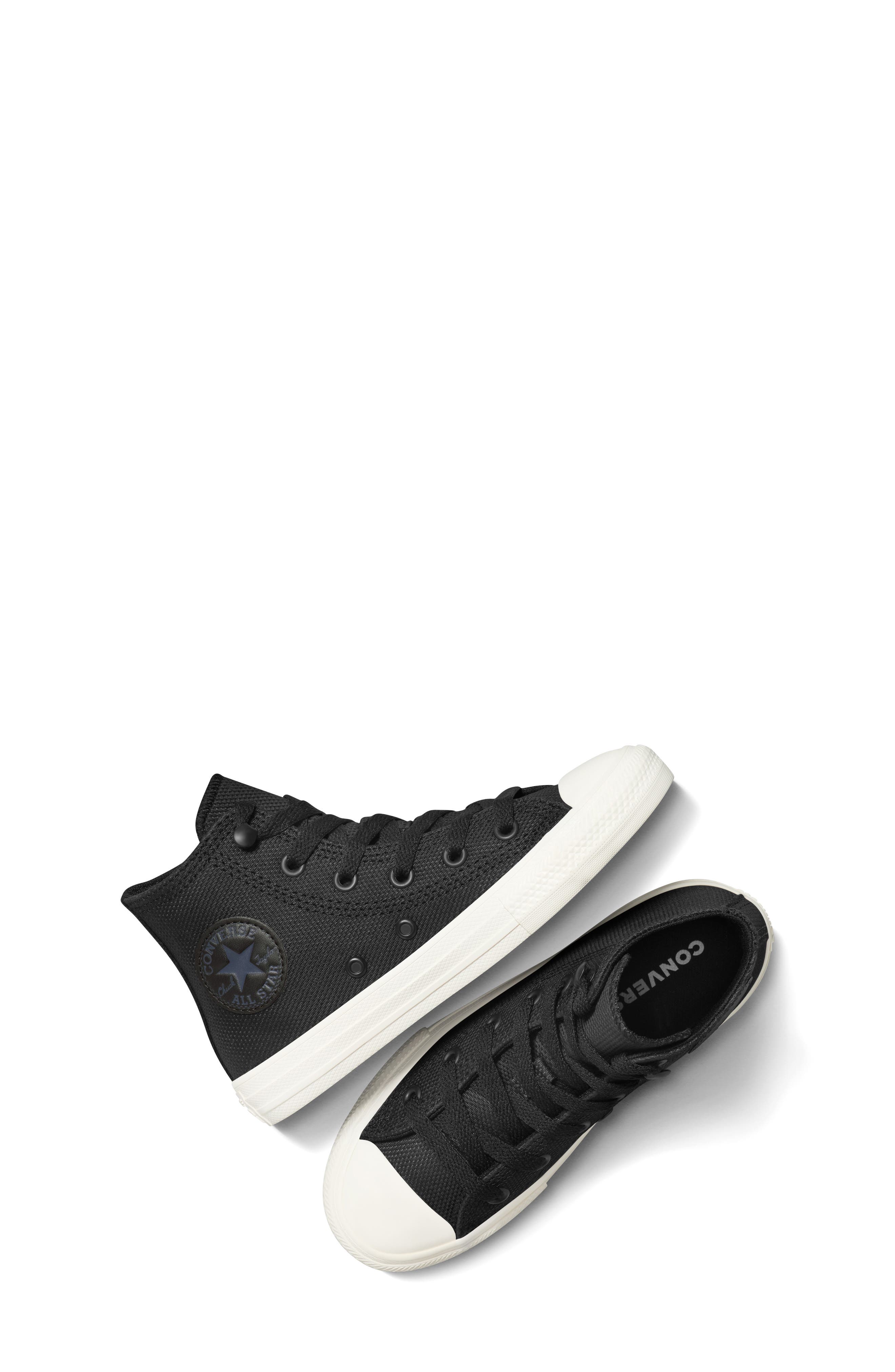 Converse Kids' Chuck Taylor All Star Waterproof TecTuff High Top Sneaker, Alternate, color, Black/ Cold Stare/ Egret