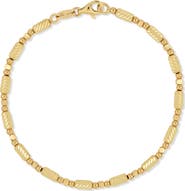 Bony Levy 14K Gold Diamond Cut Beaded Chain Bracelet