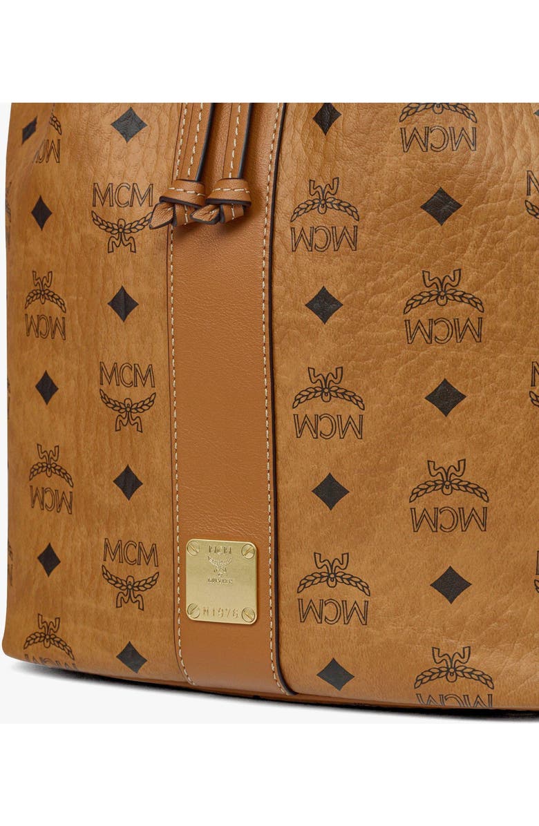 MCM Dessau Drawstring Bag in Visetos, Alternate, color,