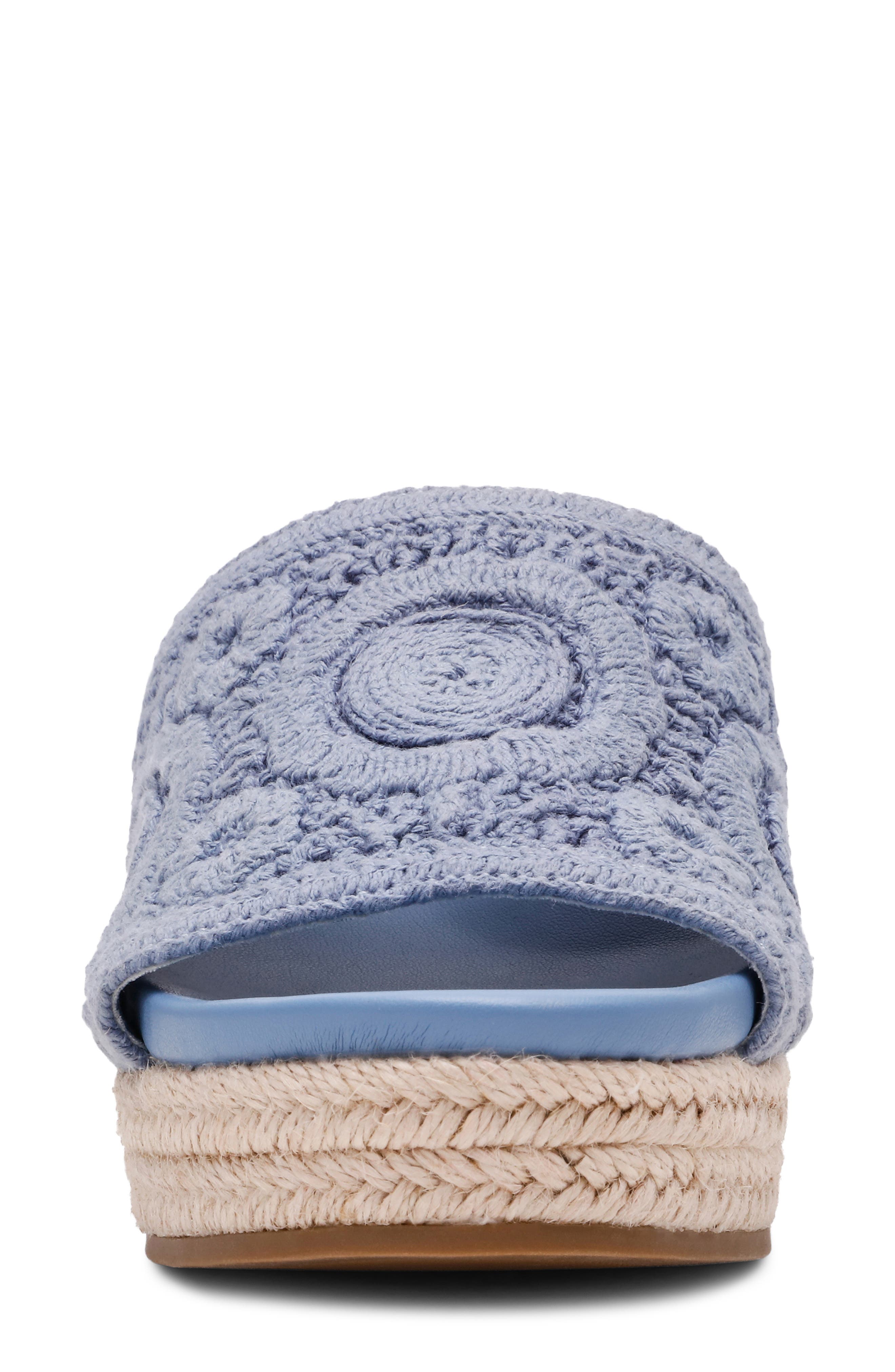 Effy Espadrille Slide Sandal, Alternate, color, BLUE CROCHET