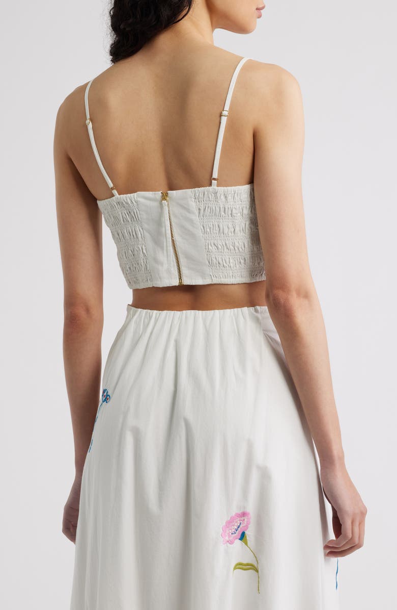 Cleobella Sage Embroidered Organic Cotton Crop Tank, Alternate, color, Montecito Embroidery Motif