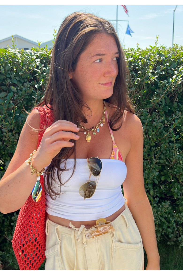 Chiara Necklace, Alternate, color, Gold