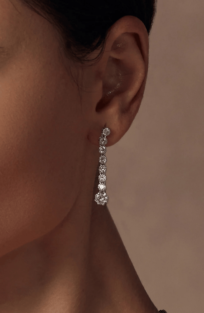 Bearfruit Jewelry Celeste Tennis Necklace & Earring Set Holiday Gift Idea, Alternate, color, Silver