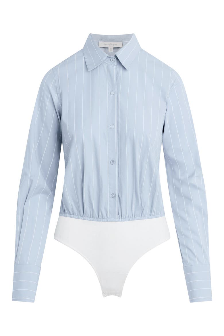 The Hire Me Shirt Bodysuit, Alternate, color, SLATE STRIPE