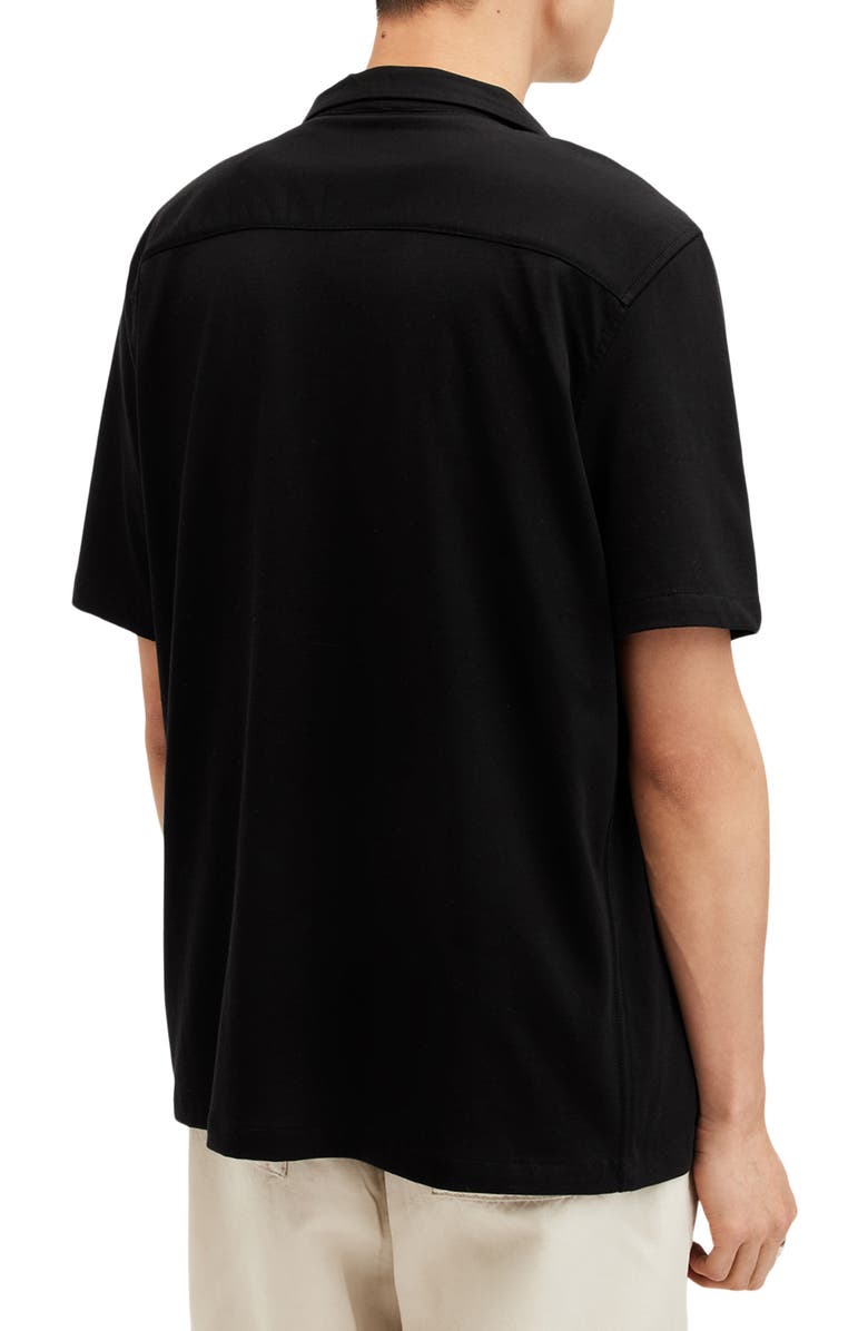 AllSaints Hudson Camp Shirt, Alternate, color, Black
