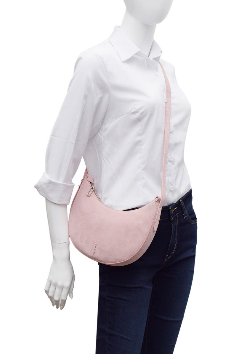 Thacker Silas Suede Crossbody Bag, Alternate, color, Light Pink