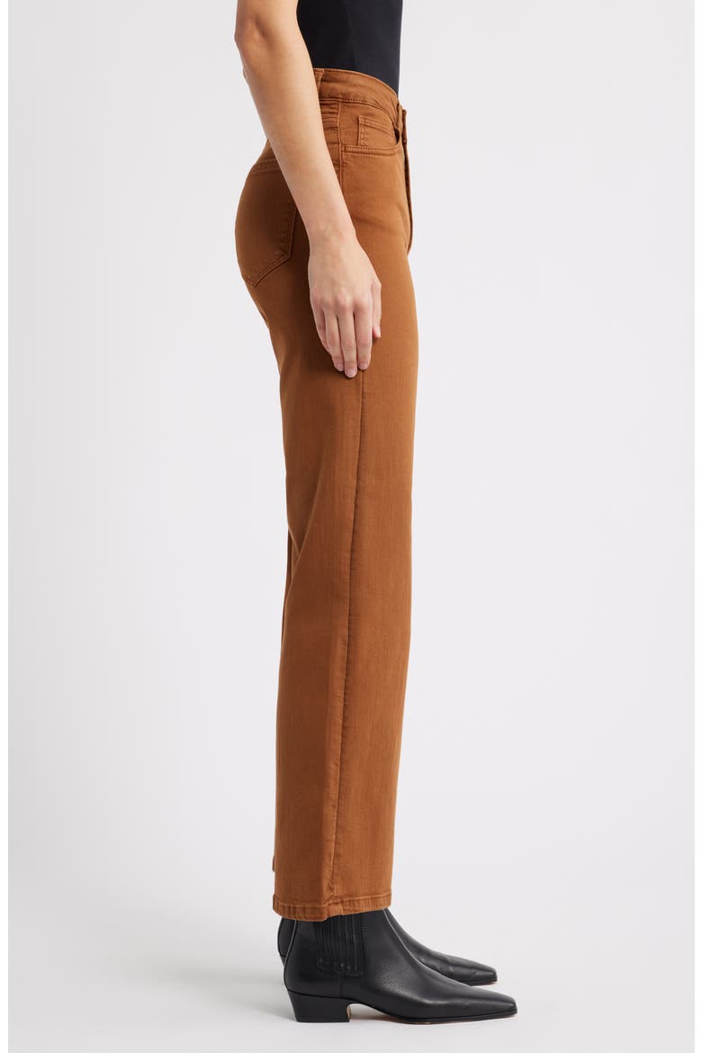 Alena High Waist Wide Leg Jeans, Alternate, color, CAMEL FLEX BLUE