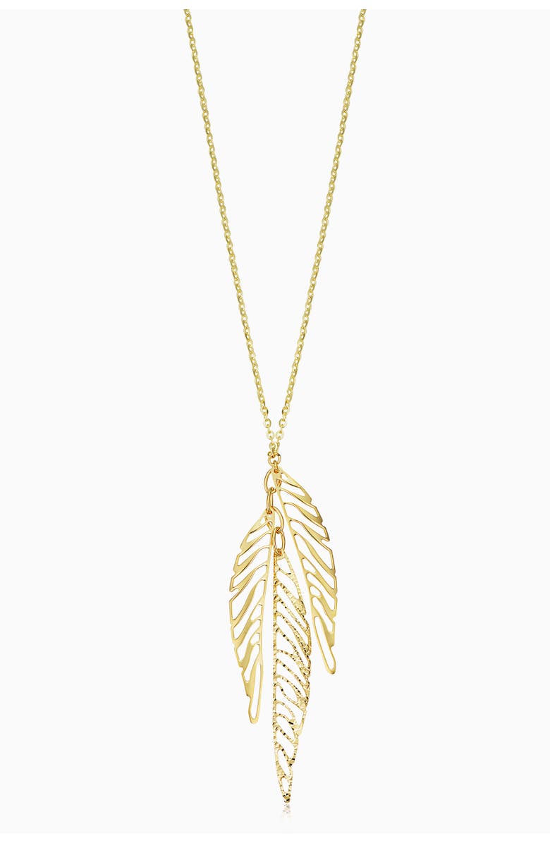 Oradina 14K Yellow Gold Dante Pendant Necklace, Main, color, 