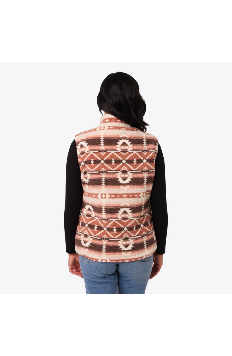Mobile Warming Upland Printed Heated High-Pile Fleece Vest, Alternate, color, Clay Aztec