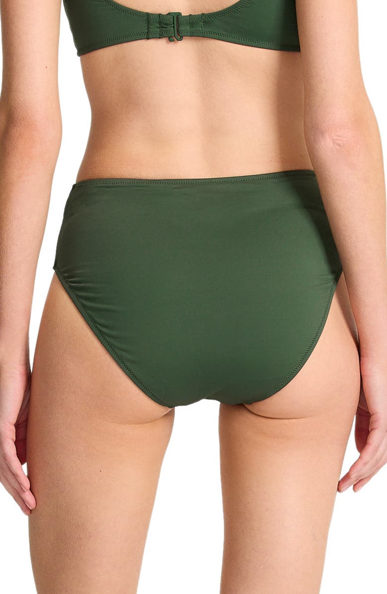 Tommy Bahama Palm Hipster Bikini Bottoms, Alternate, color, Dark Tea Leaf