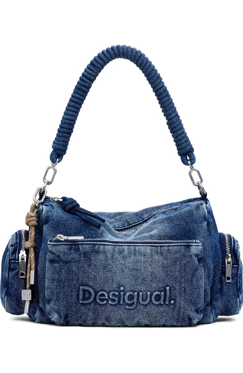 Desigual Denim Hobo Bag, Main, color,