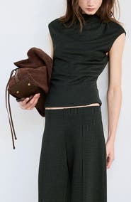 MANGO Gathered Side Detail Sleeveless Top