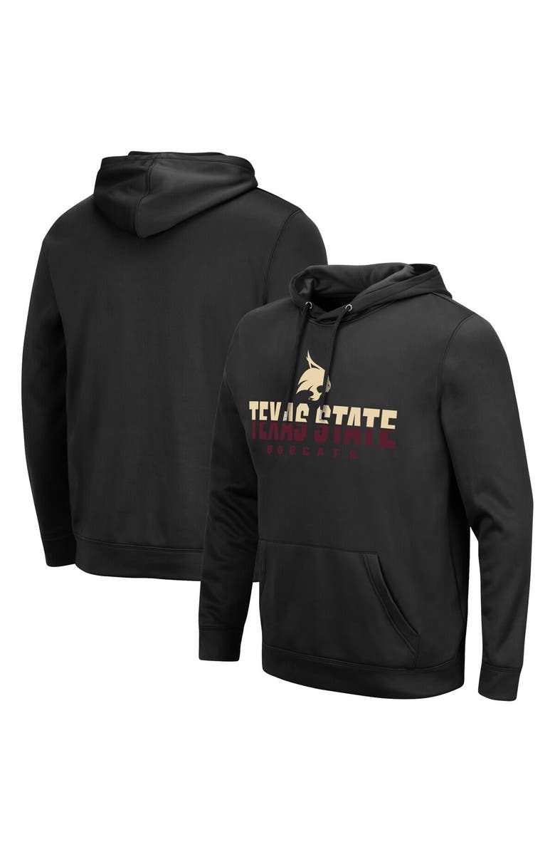 COLOSSEUM Men's Colosseum Black Texas State Bobcats Lantern Pullover Hoodie, Main, color, Black