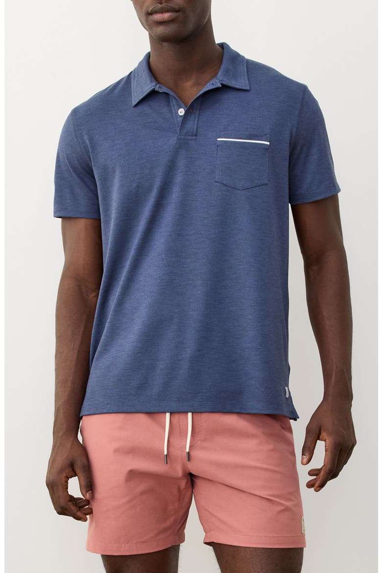 Air Pocket Performance Polo, Main, color, VINTAGE INDIGO