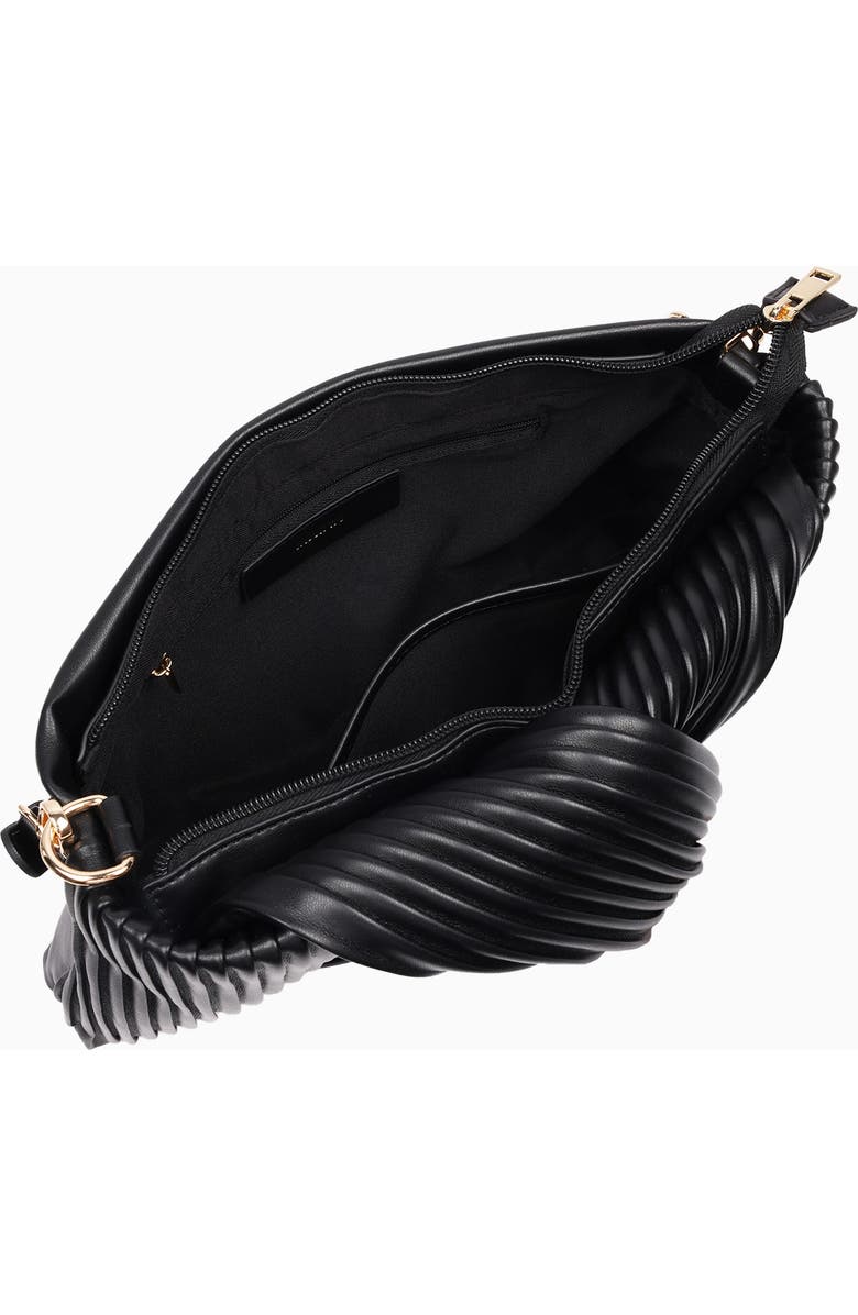 JASON WU Pleated Knot Clutch, Alternate, color, Black