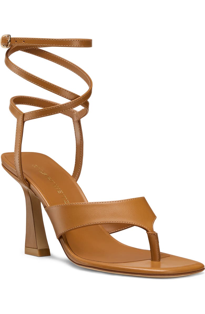 Stuart Weitzman Vinnie 85 Wrap Sandal, Main, color, Boho Tan