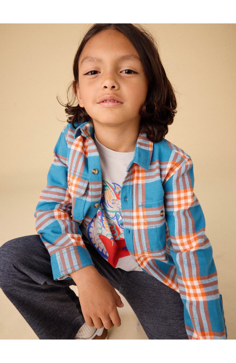 Tea Collection Flannel Button Up Shirt, Alternate, color, Korbp204