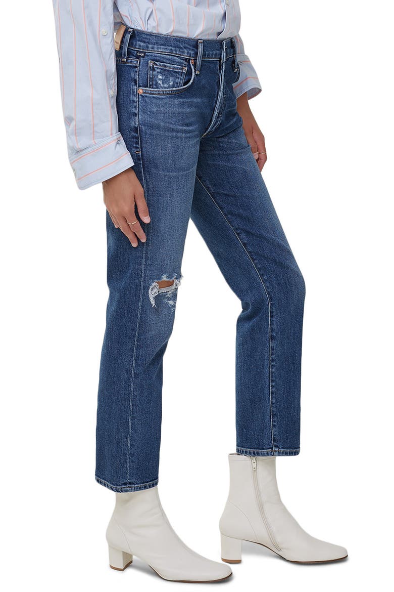 Emerson Ripped Ankle Slim Fit Boyfriend Jeans, Alternate, color, DISTRESSED TEMPO